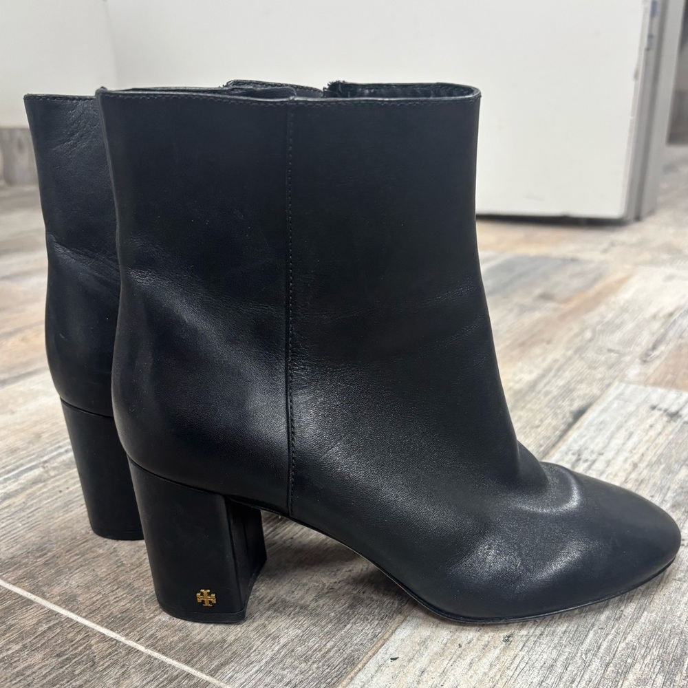 Tory Burch Black Ankle Boots with Block Heel